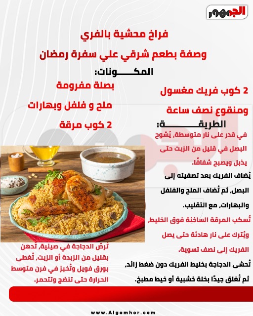 <strong>&nbsp;الفراخ المحشية بالفريك</strong>
