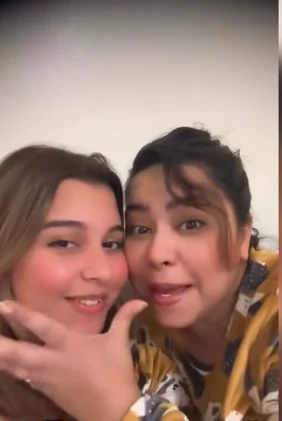 <strong>شيرين عبد الوهاب وابنتها مريم</strong>