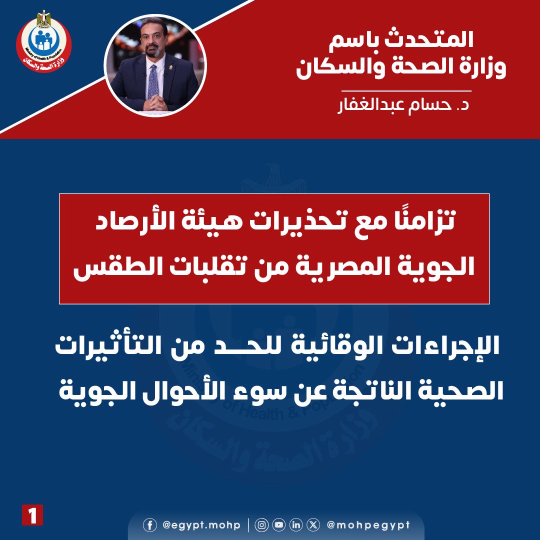 الإجراءات الوقائية للحد من التأثيرات الصحية الناتجة عن سوء الأحوال الجوية