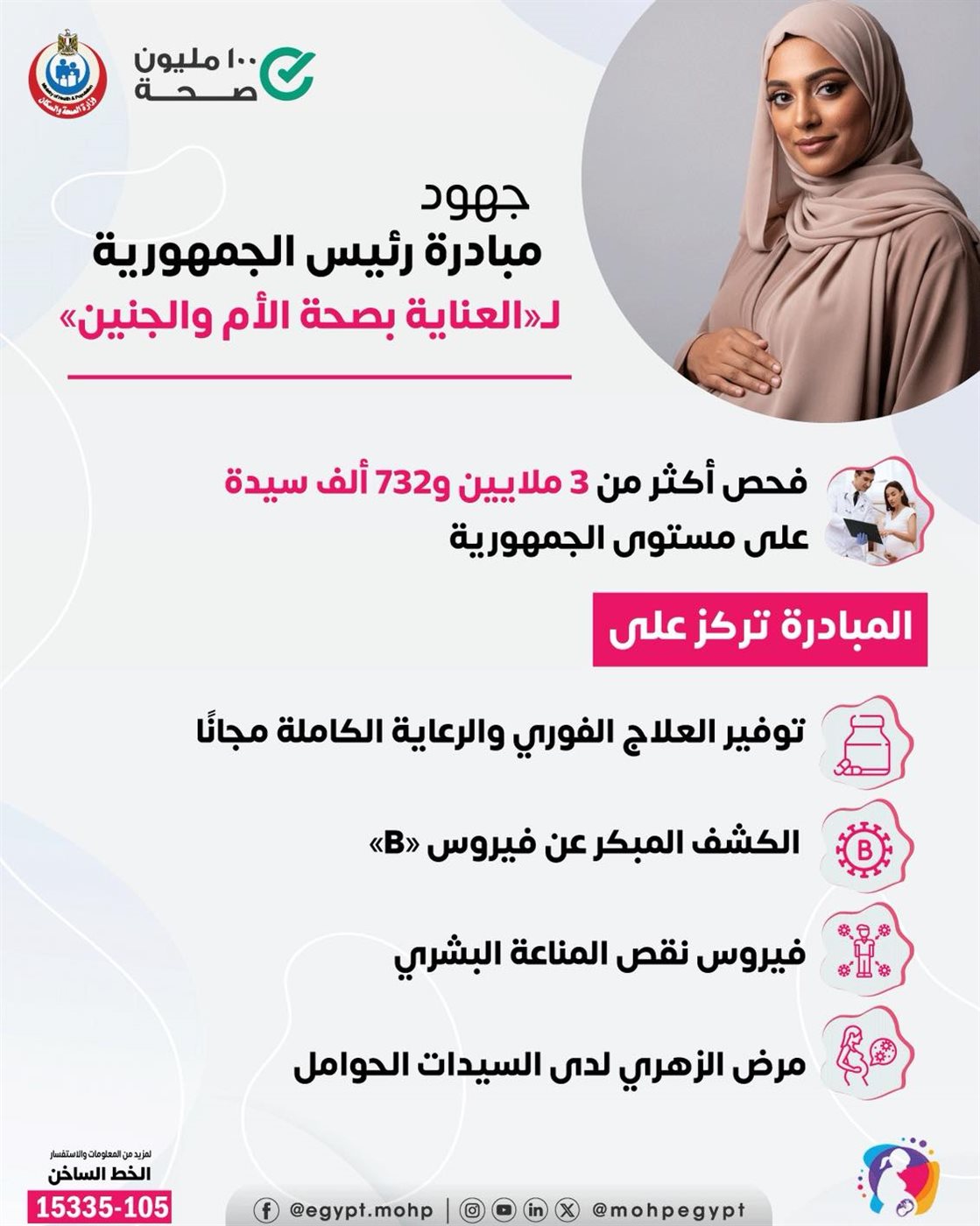 &nbsp;مبادرة رئيس الجمهورية للعناية بصحة الأم والجنين