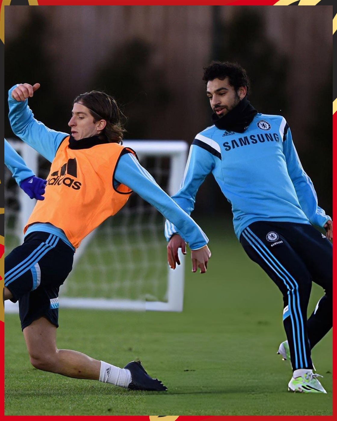 <strong>فيليبي لويس ومحمد صلاح</strong>