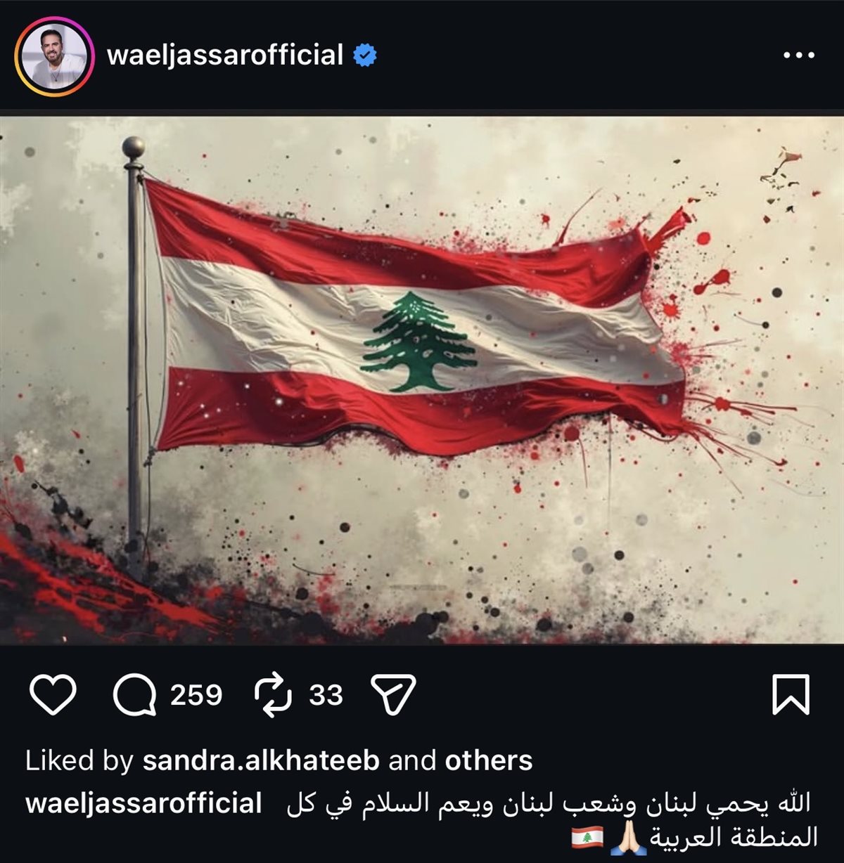 <strong>رسالة وائل جسار</strong>