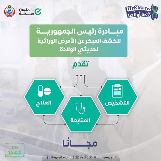 <strong>مبادرة رئيس الجمهورية للكشف المبكر عن الأمراض الوراثية لحديثي الولادة</strong>