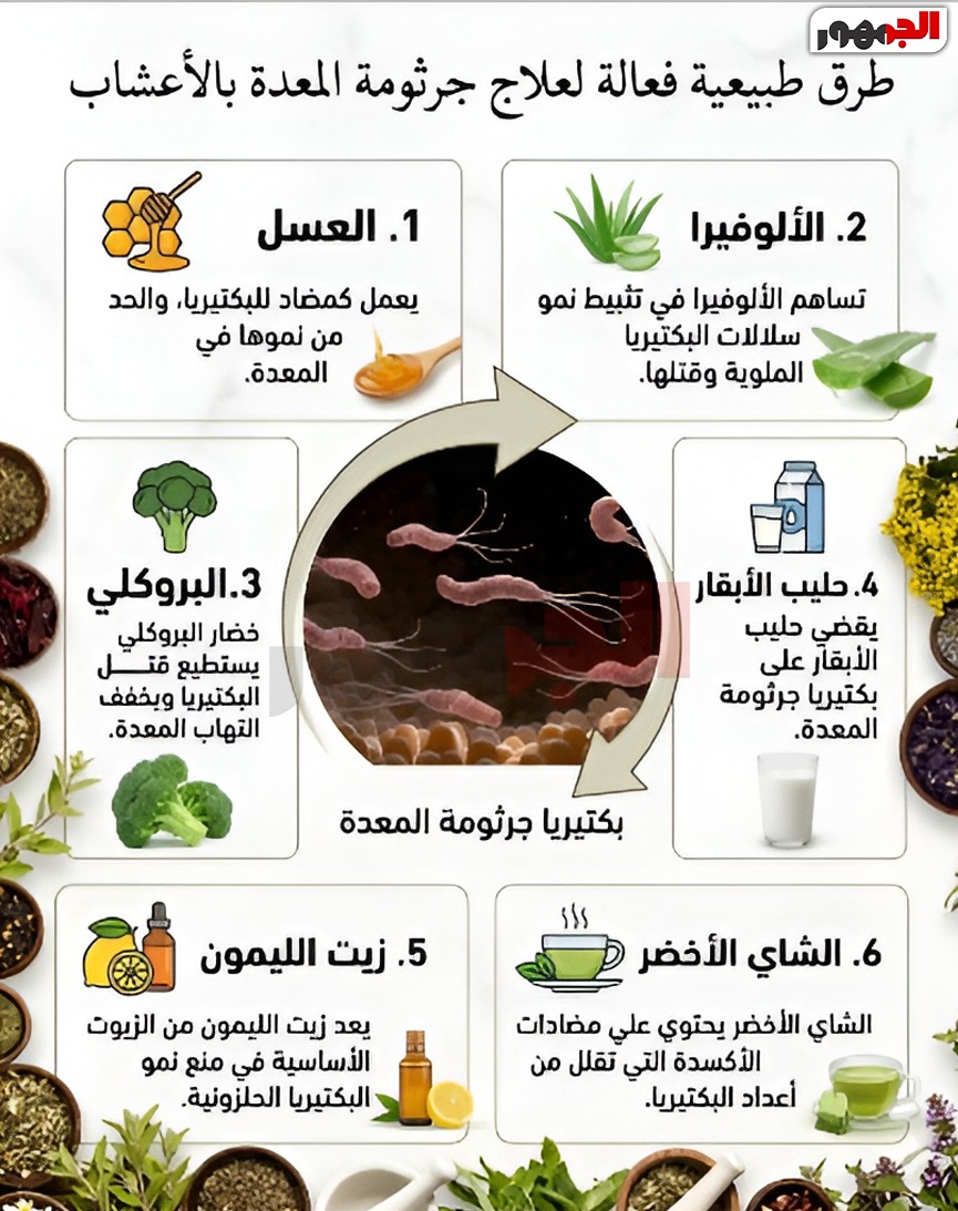 <strong>طرق طبيعية فعالة لعلاج جرثومة المعدة بالأعشاب</strong>