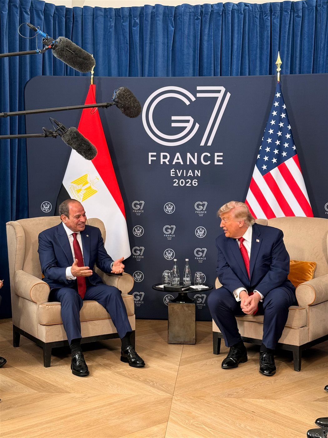 جانب من لقاء الرئيس السيسي وترامب