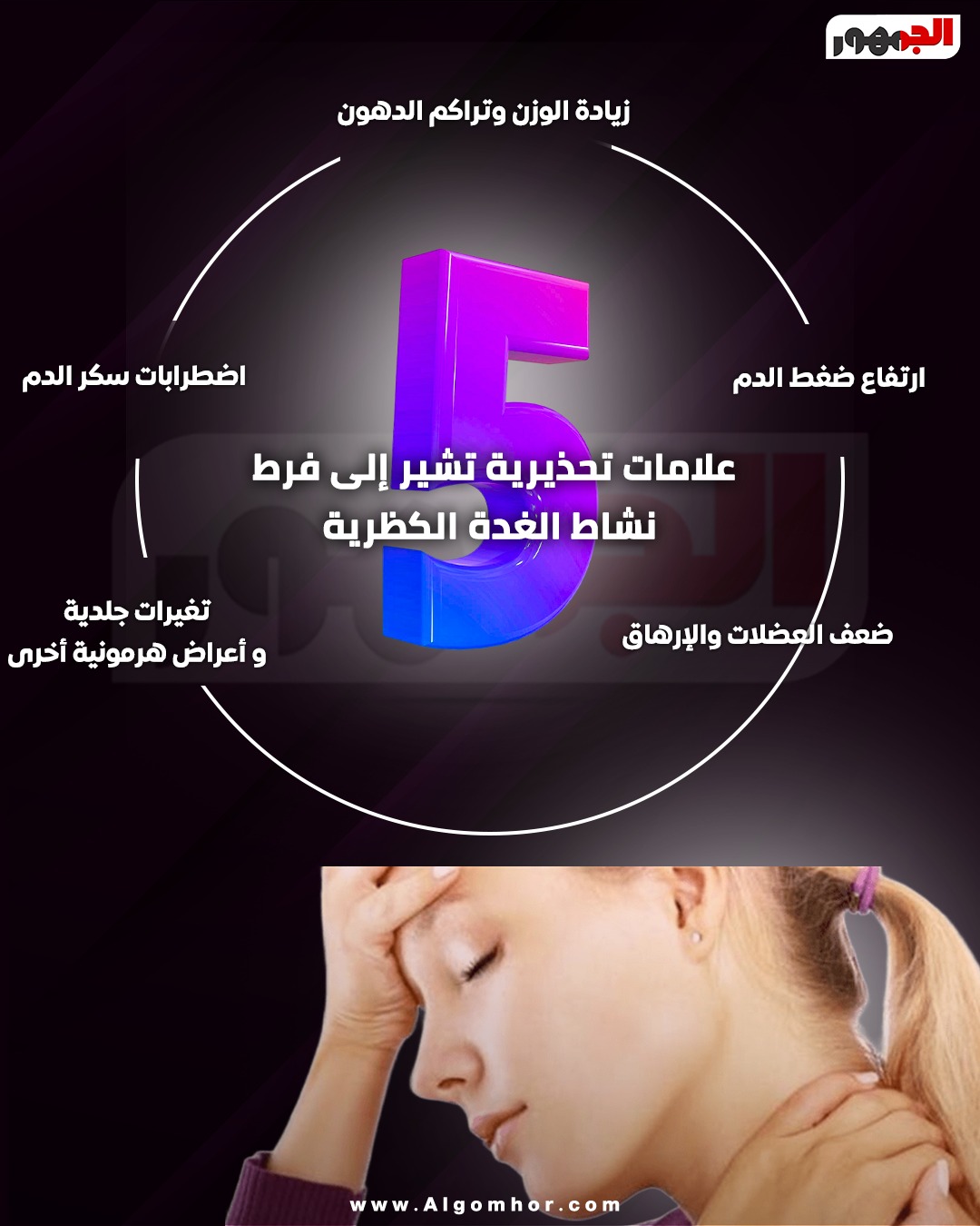 <strong>علامات تحذيرية تشير إلى فرط نشاط الغدة الكظرية</strong>