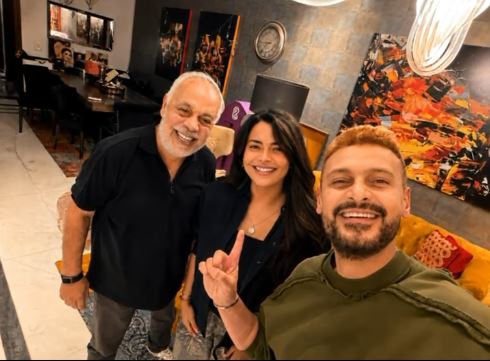 <strong>رامز جلال وأسماء جلال وأشرف زكي</strong>