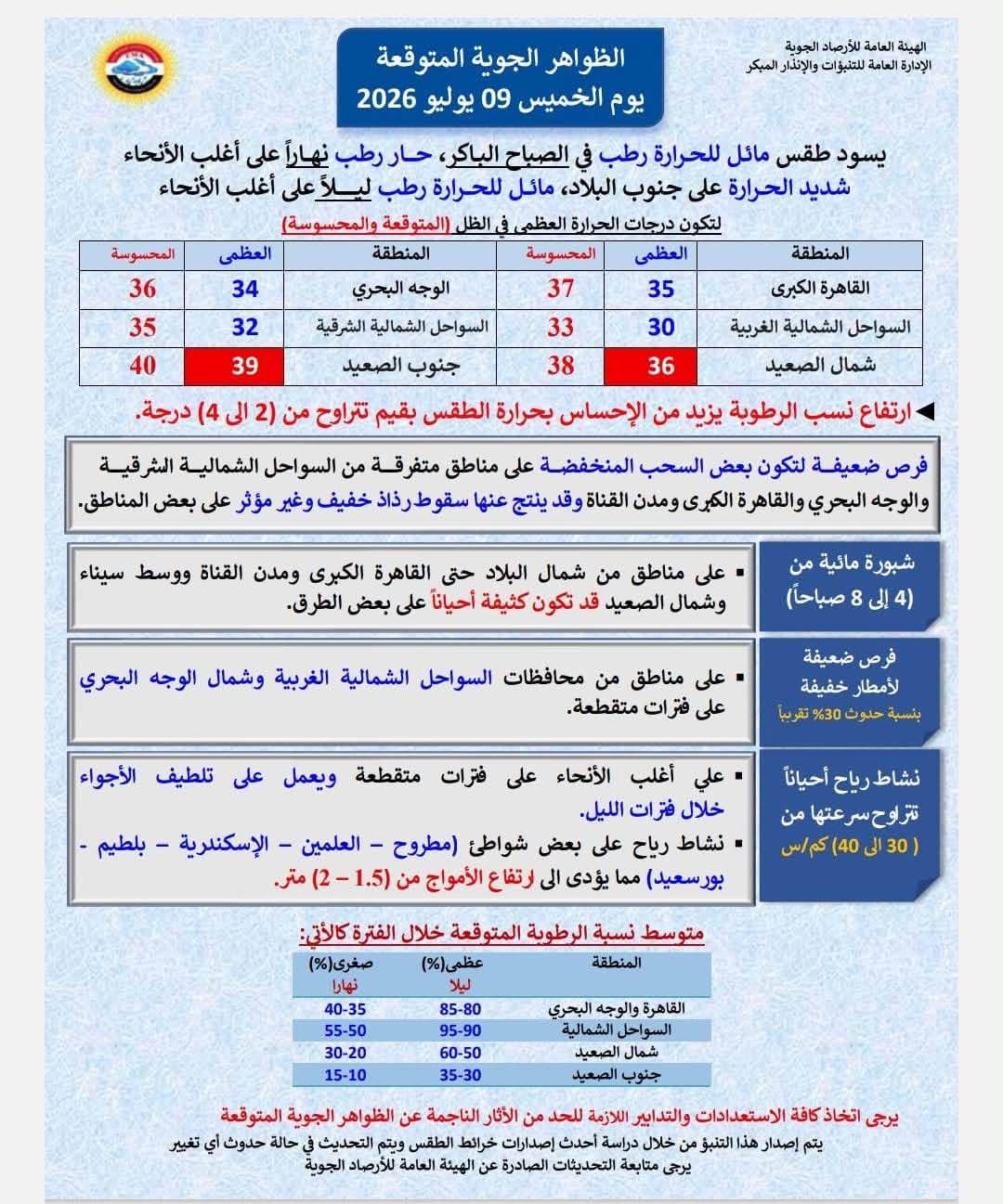 الطقس&nbsp;