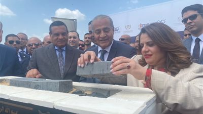 وزيرة الهجرة تشارك في وضع حجر أساس المنطقة اللوجيستية بكفر الشيخ