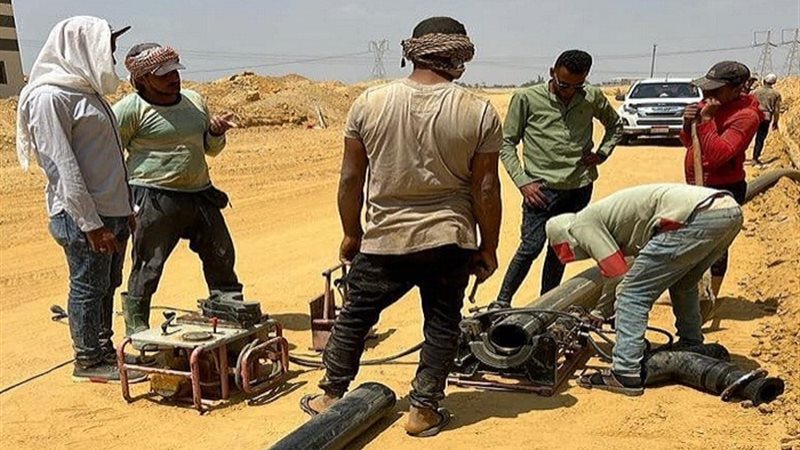 أعمال المرافق الجارية بالعبور الجديدة