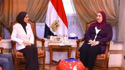 وزيرة التضامن تبحث مع سفيرة البحرين تعزيز التعاون بين البلدين