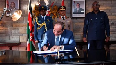 ماذا قال الرئيس السيسي في «سجل الزائرين» بكينيا