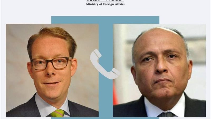 وزير الخارجية سامح شكرى ونظيره السويدى