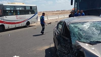 إصابة شخصان في حادث تصادم على الطريق الساحلي إسكندرية مطروح