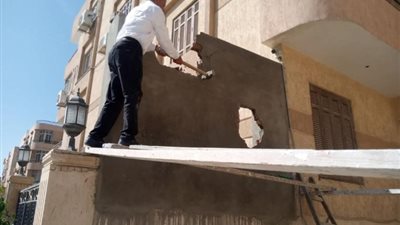 حملة لإزالة مخالفات البناء بمدينة 6 أكتوبر