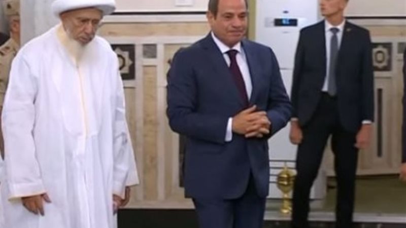 الرئيس عبدالفتاح السيسي والسلطان مفضل سيف الدين