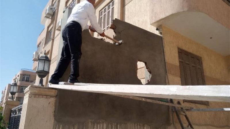 إزاله مخالفات البناء بمدينه أكتوبر