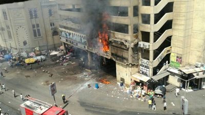 حريق بجراج العتبة بسبب محل عطور.. تفاصيل