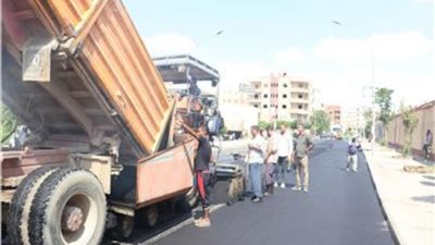 «جهاز تنمية السادات » يتابع أعمال رفع كفاءة الطرق بالمدينة