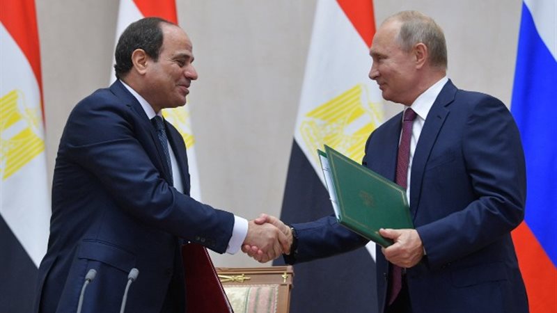 الرئيس عبدالفتاح السيسي ونظيره الروسي فلاديمير بوتين