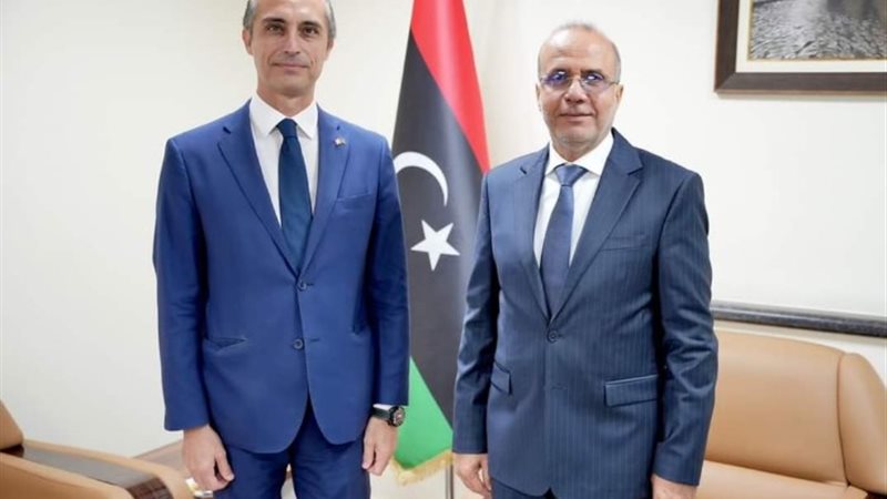عبدالله اللافي والسفير الإيطالي لدي ليبيا