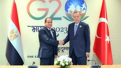 الرئيس السيسي يبحث مع أردوغان دفع مسارات العلاقات بين البلدين