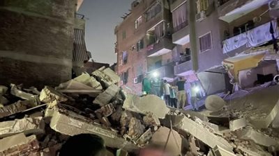 «بلا أعمدة خرسانية».. انهيار عقار العمرانية يكشف عن واقعة اهمال جسيمة