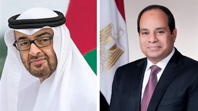 الرئيس السيسي ومحمد بن زايد يبحثان تعزيز العلاقات الثنائية