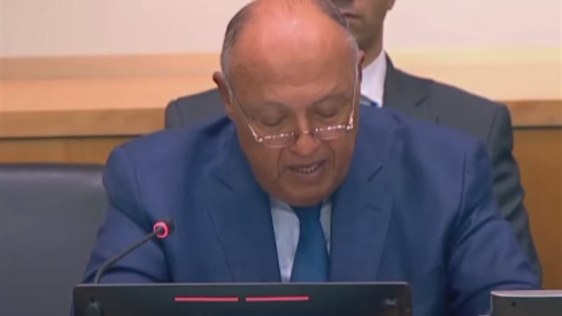 سامح شكري خلال كلمته اليوم