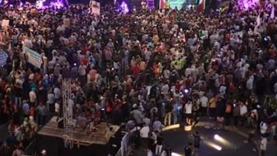 أهالي شمال سيناء يحتشدون في الميادين دعمًا للرئيس السيسي