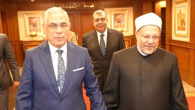 النائب العام يستقبل مفتي الجمهورية ووزير العدل السابق