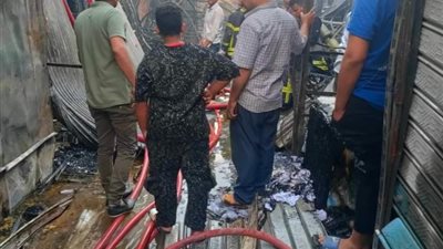 خسائر بالملايين في حريق سوق السيدة زينب والتحريات: «ماس كهربائي»