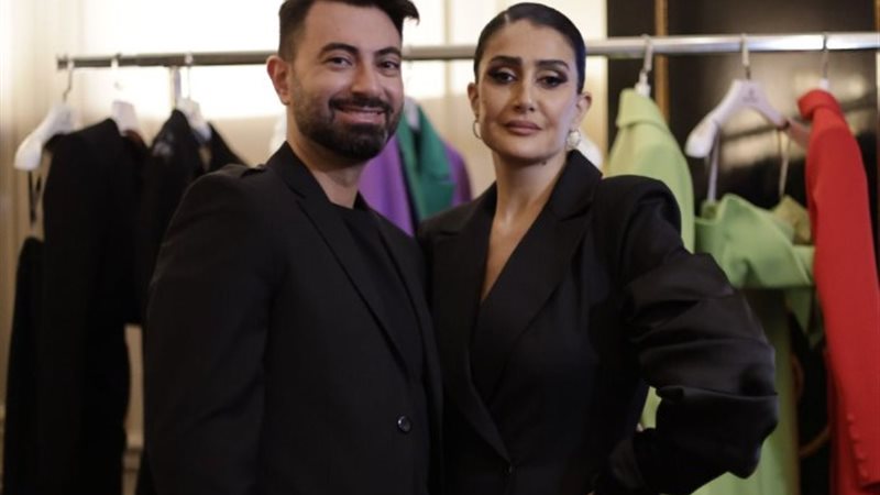مصمم الأزياء العالمي رجا سعادة مع الفنانة غادة عبد الرازق