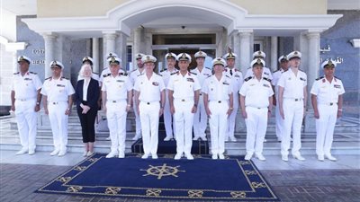 القوات البحرية تستقبل رئيس أركان القوات البحرية الفرنسية بنطاق الأسطول الشمالي