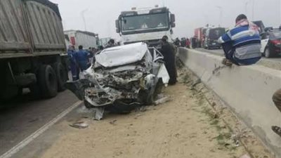 إصابة 8 أشخاص في حادث تصادم نقل مع ملاكي بالدقهلية