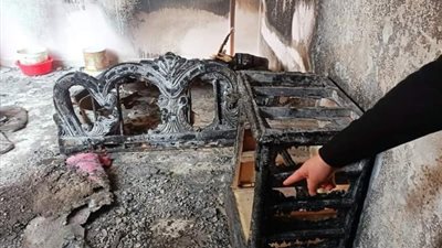 انتداب المعمل الجنائي لمعاينة حريق شقة في فيصل