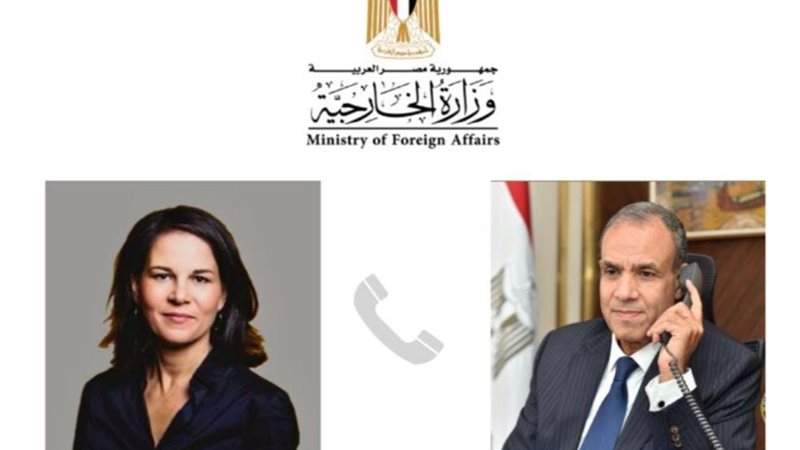 الدكتور بدر عبد العاطي وزير الخارجية ونظيرته الألمانية أنال