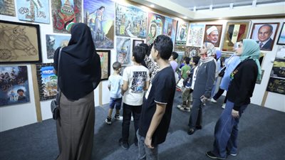 هنا فلسطين، 20 لوحة بجناح الأزهر بمعرض الإسكندرية تبرز جرائم الاحتلال