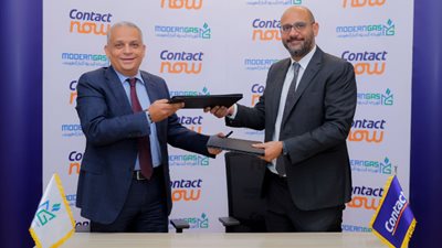 الدفع كاش، تعاون بين مودرن جاس وكونتكت لتسهيل توصيل الغاز للمنازل
