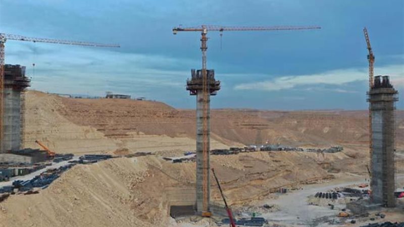 جزء من أعمال إنشاء كوبري خور مايو