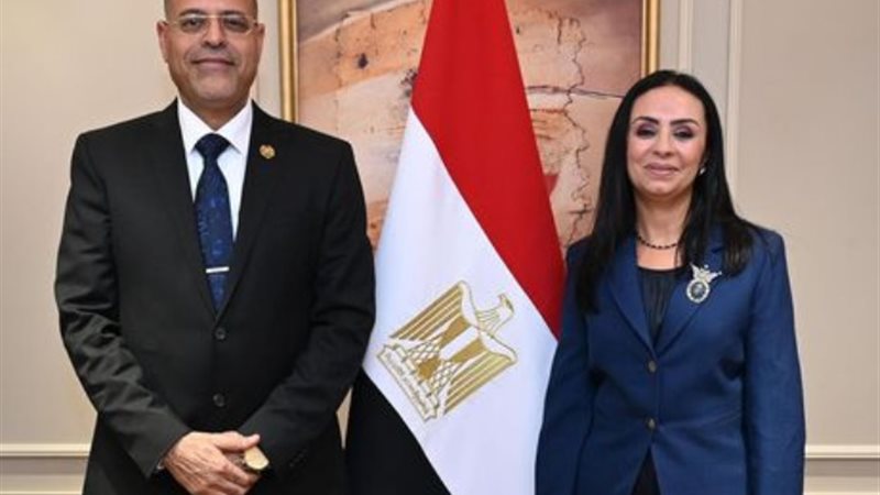 محمد جبران وزير العمل، ومايا مرسي، وزيرة التضامن الاجتماعي