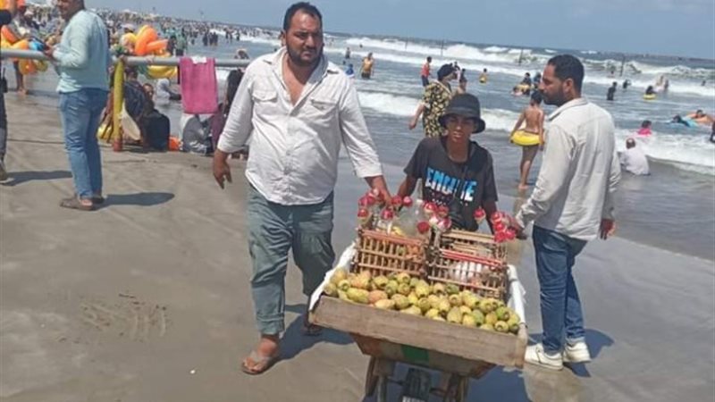 شواطئ مدينة رأس البر اليوم