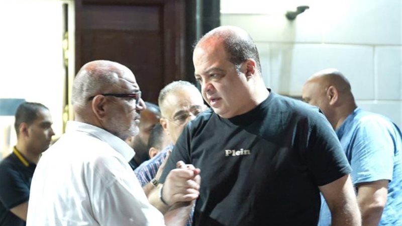 شريف باهر من عزاء محمد نصر