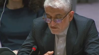 مندوب إيران: أفعال إسرائيل تدل على نيتها إشعال الصراع في المنطقة