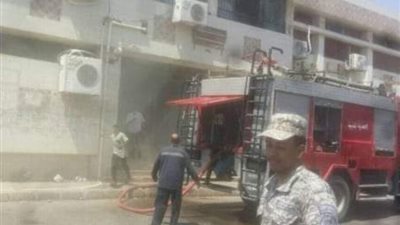 تفاصيل حريق مستشفى السادات المركزي ونقل حالات الحضانات والعناية المركزة