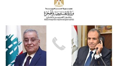 وزير الخارجية والهجرة يبحث مع نظيره اللبناني الأوضاع في المنطقة
