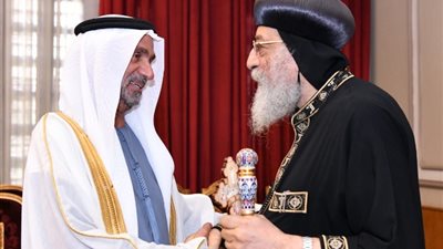 البابا تواضروس الثاني يستقبل رئيس المجلس العالمي للتسامح والسلام