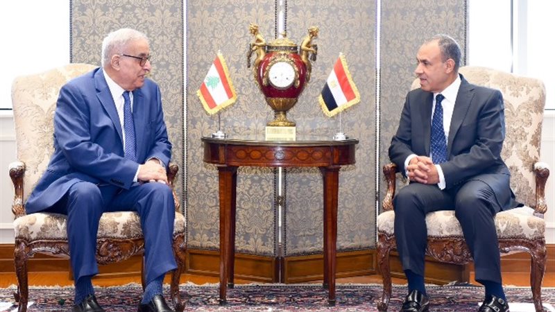 وزير الخارجية والهجرة الدكتور بدر عبد العاطي ونظيره اللبنان