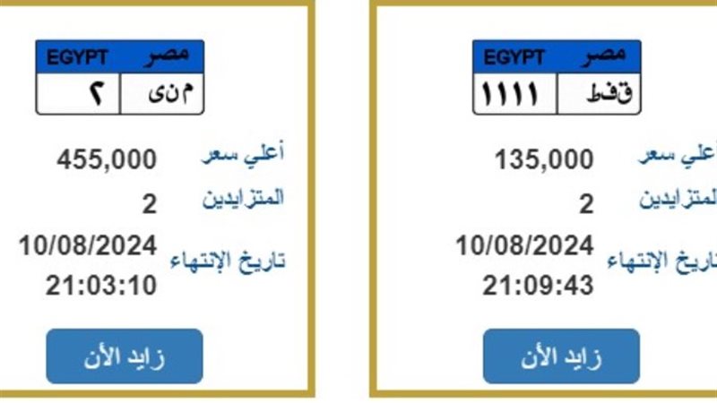 لوحات يجري التزايد عليها