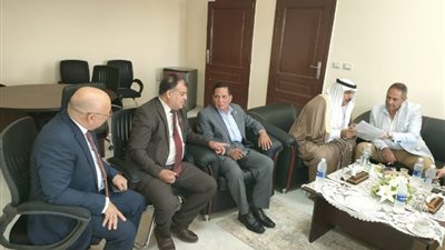 اللواء خالد مجاور يستقبل وزيرا الري والزراعة خلال زيارتهما لشمال سيناء